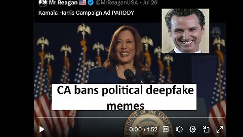 CA Gavin Newsom bans political deepfakes memes