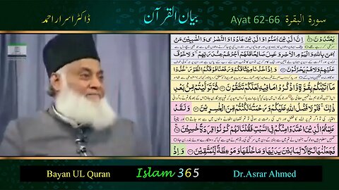 Surah Albaqrah سورۃ البقرۃ Ayat (62-66).Tafseer Bayanulquran #drisrarahmed #bayanulquran #albaqarah