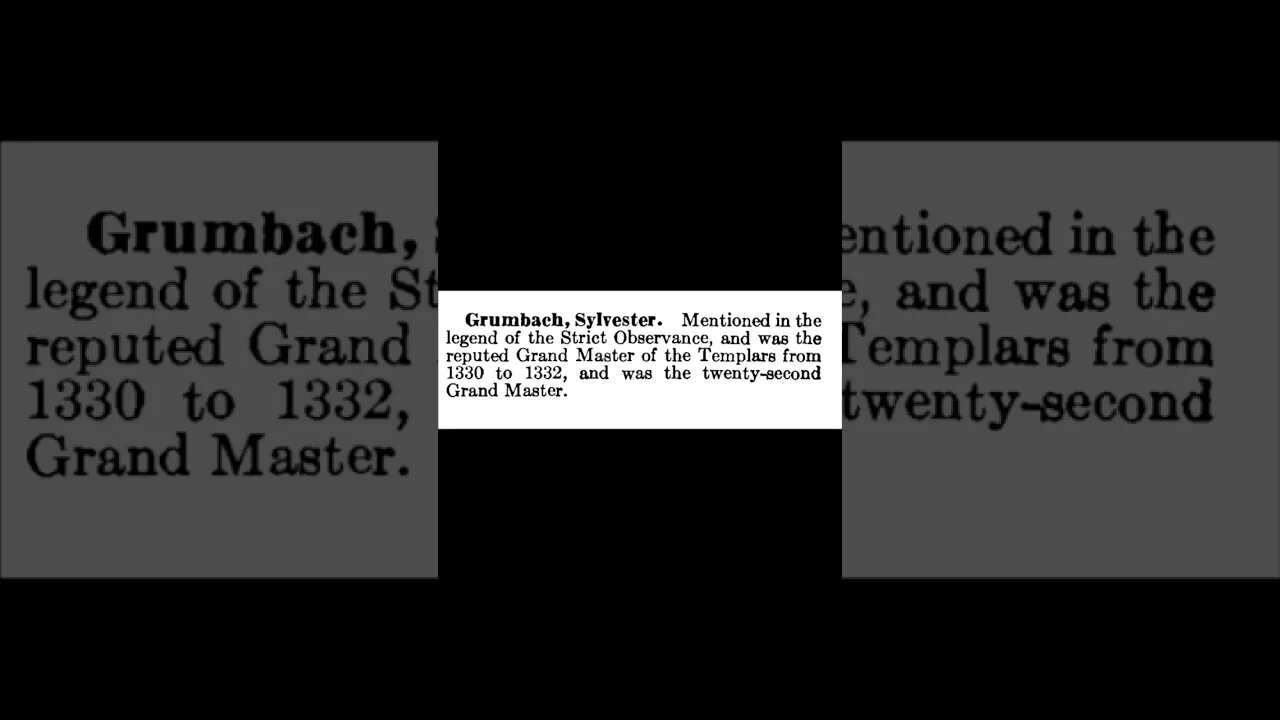 Grumbach, Sylvester: Encyclopedia of Freemasonry By Albert G. Mackey