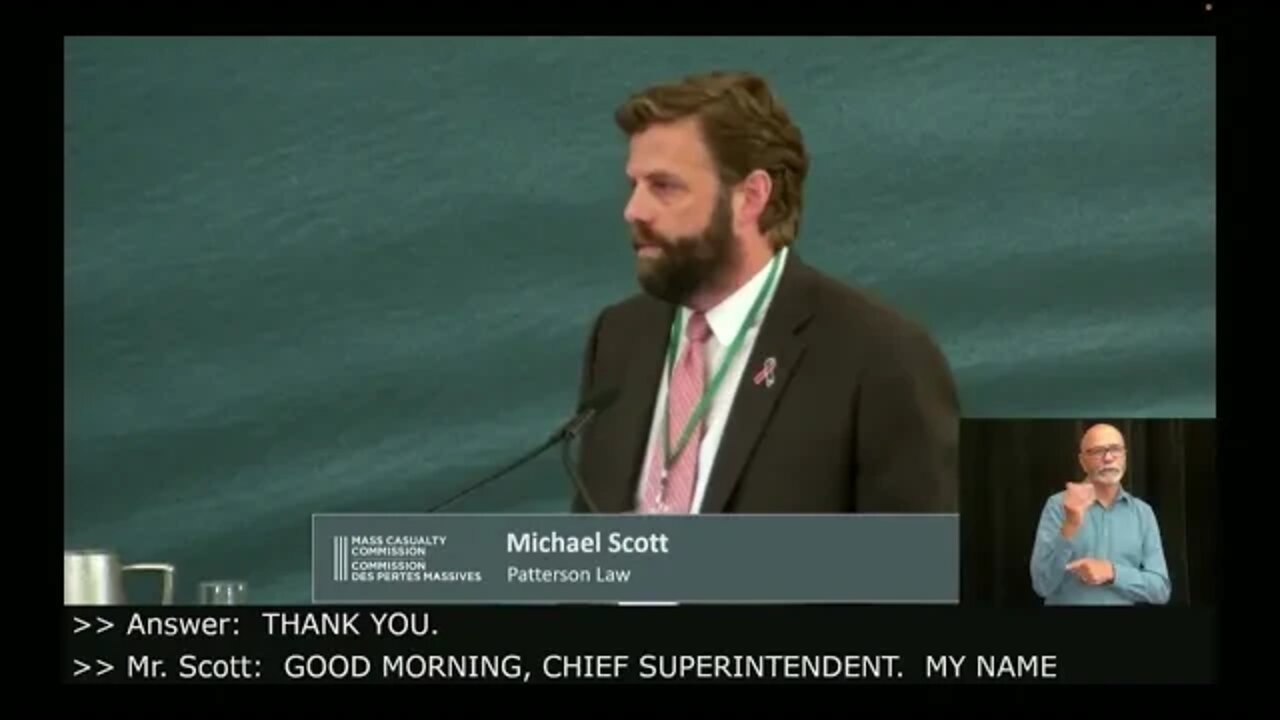 Key Testimony: Cf Supt has impression that federal Liberals interfered with NS mass shooting inquiry