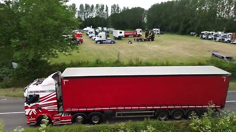 Trucks Leaving - Welsh Drones Trucking
