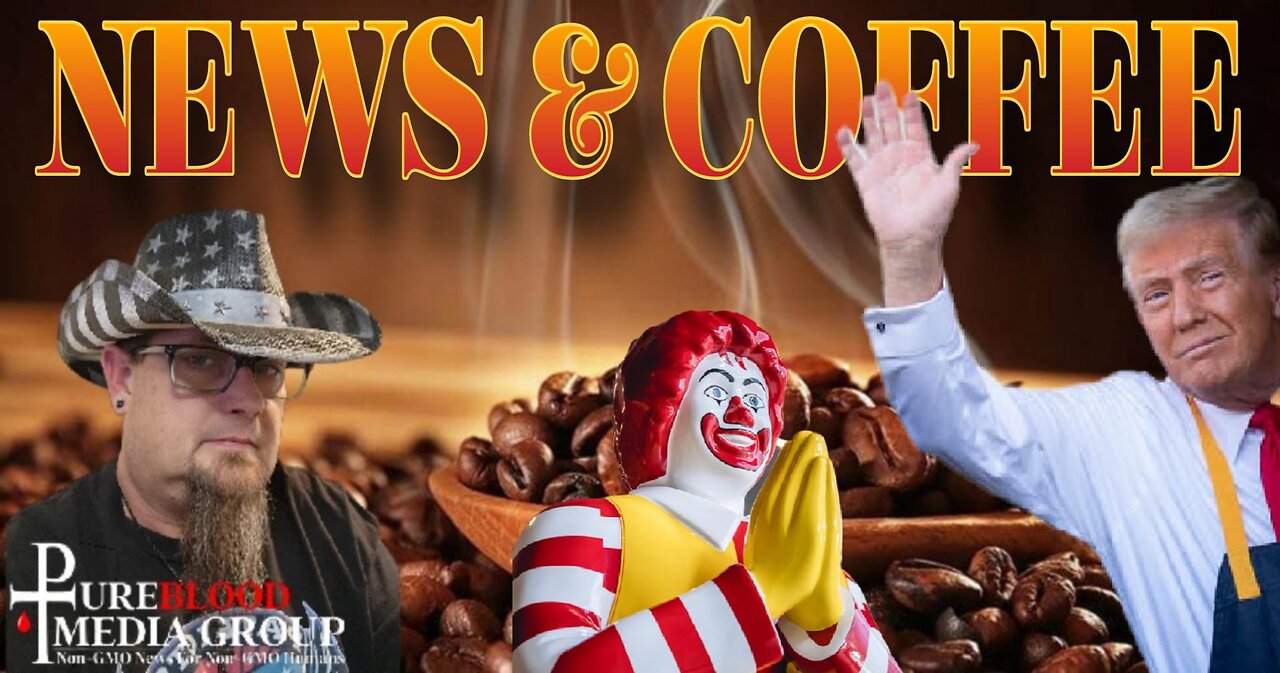 NEWS & COFFEE- TRUMP WINS AT THE DRIVE THRU, KAMALA BOMBS EVERYWHERE, AND MORE
