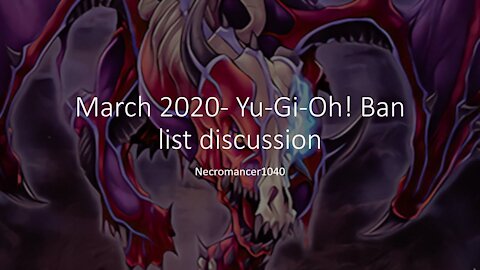 Yu-Gi-Oh! (March 2020) Master rule 5 discussion video