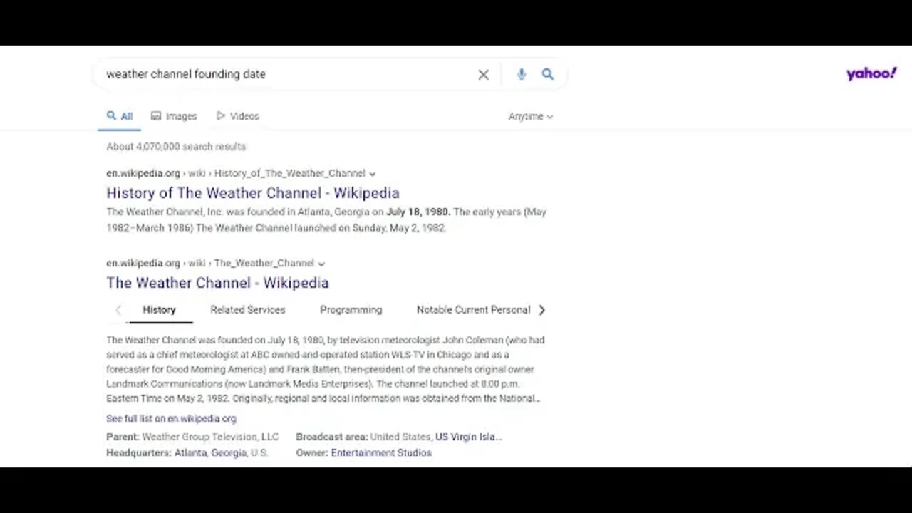 The Weather Channel was founded on 5/2 by 'John Coleman' #gematria #truth #numerology #kabbalah