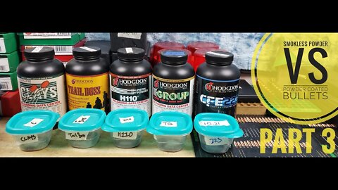 Smokeless Powder vs Powder Coated Bullets Part 3 (Clays / Trailboss / H110 / Titegroup / CFE223)