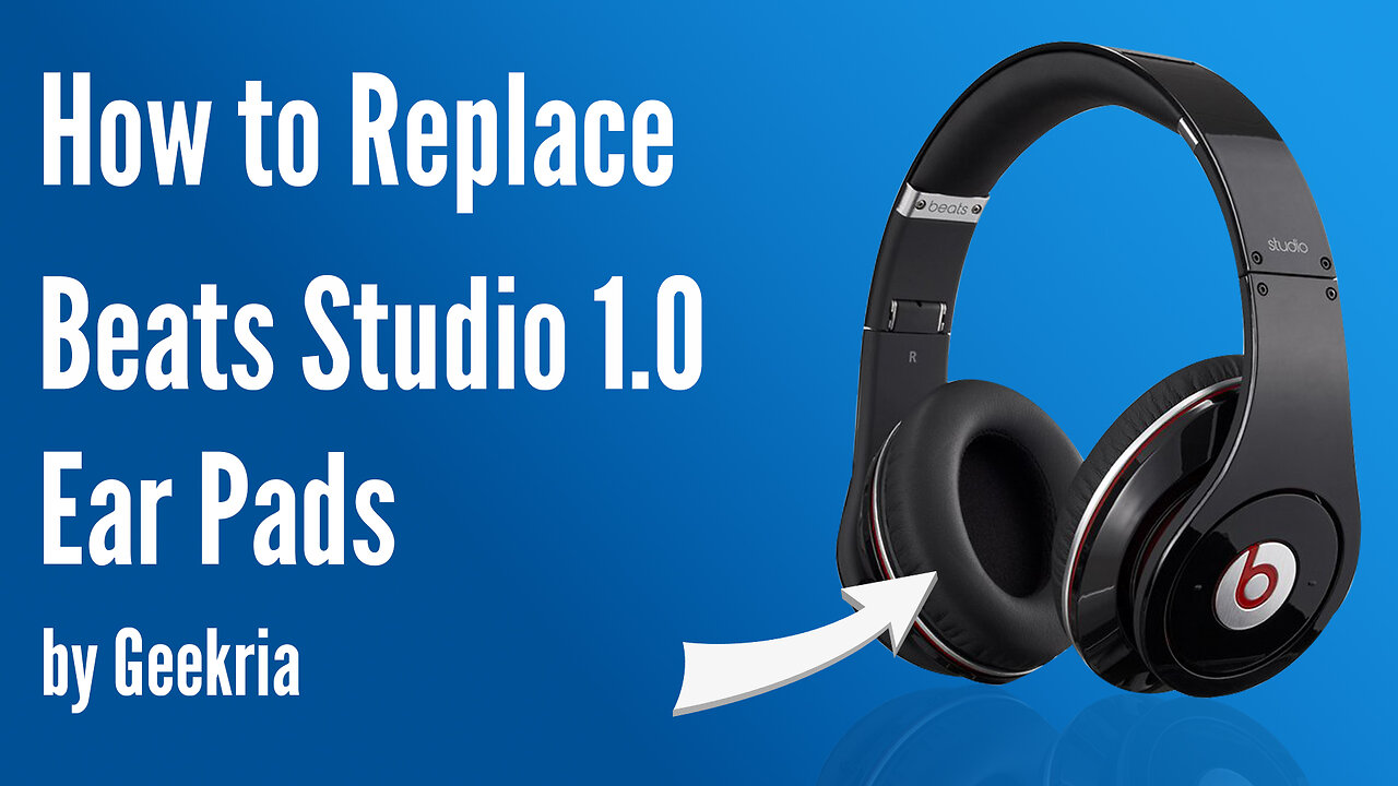 How to Replace Beats Studio 1.0 Headphones Ear Pads / Cushions | Geekria