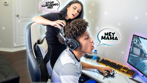 Playing The Game With A Girl & Ignoring My Girlfriend PRANK😂
