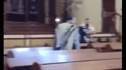 Jews Conduct Morning Prayers As Rockets and Bombs Go off Just Outside. Kharkov, Ukraine