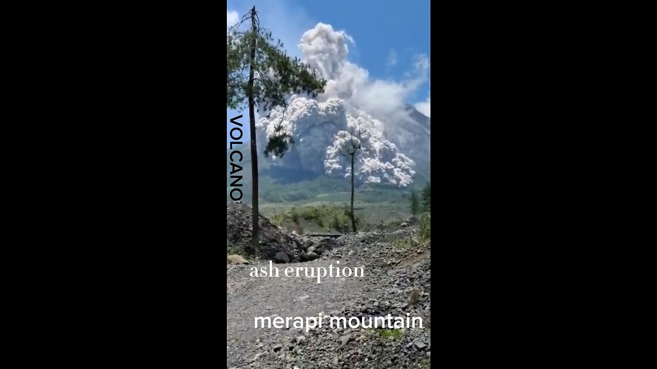 merapi mountain ash volcano raises