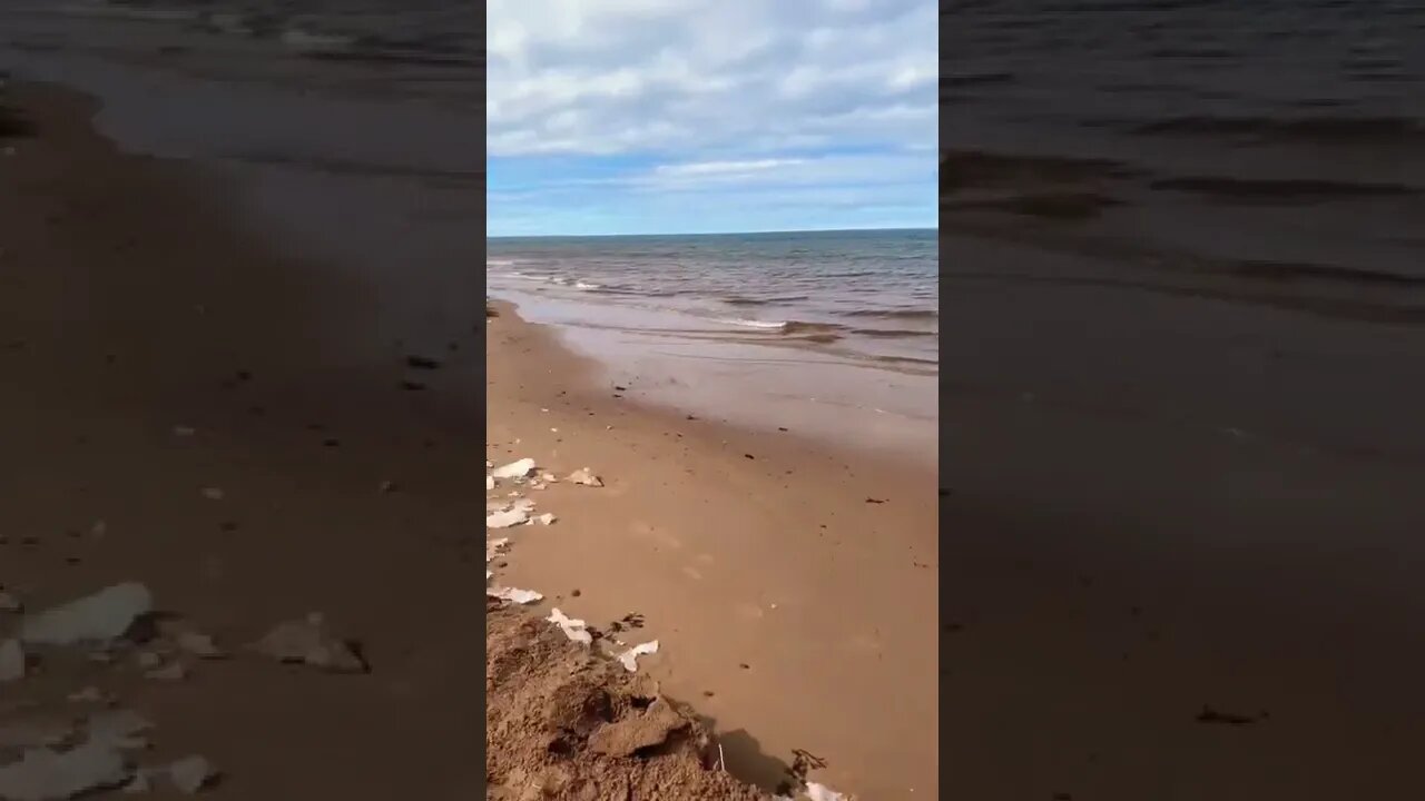Early spring day at the beach