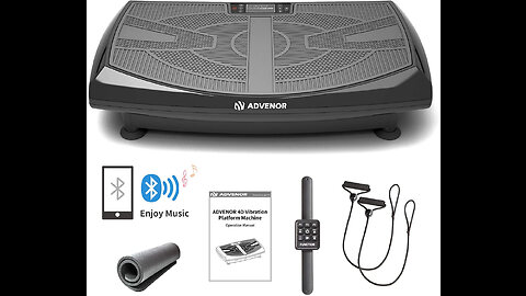 ADVENOR Vibration Plate Exercise Machine 3D Whole Body Workout Fitness Platform with Loop Bands...