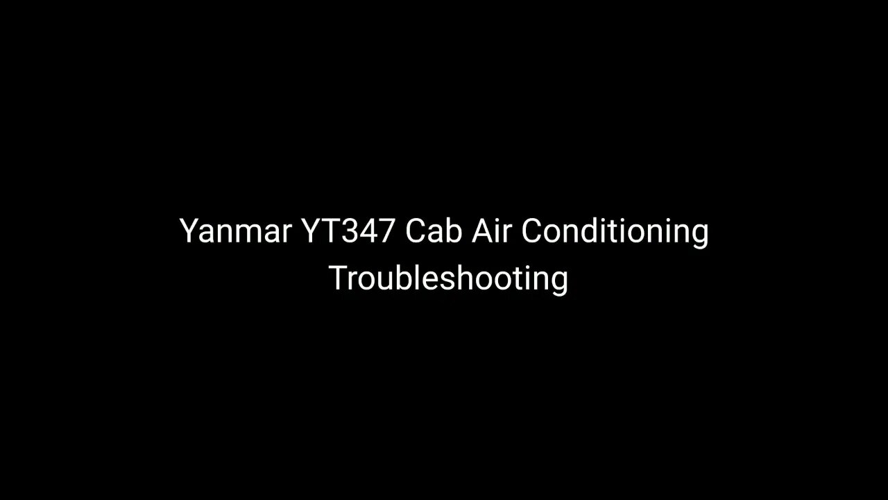 Yanmar YT347 Air Conditioning issue