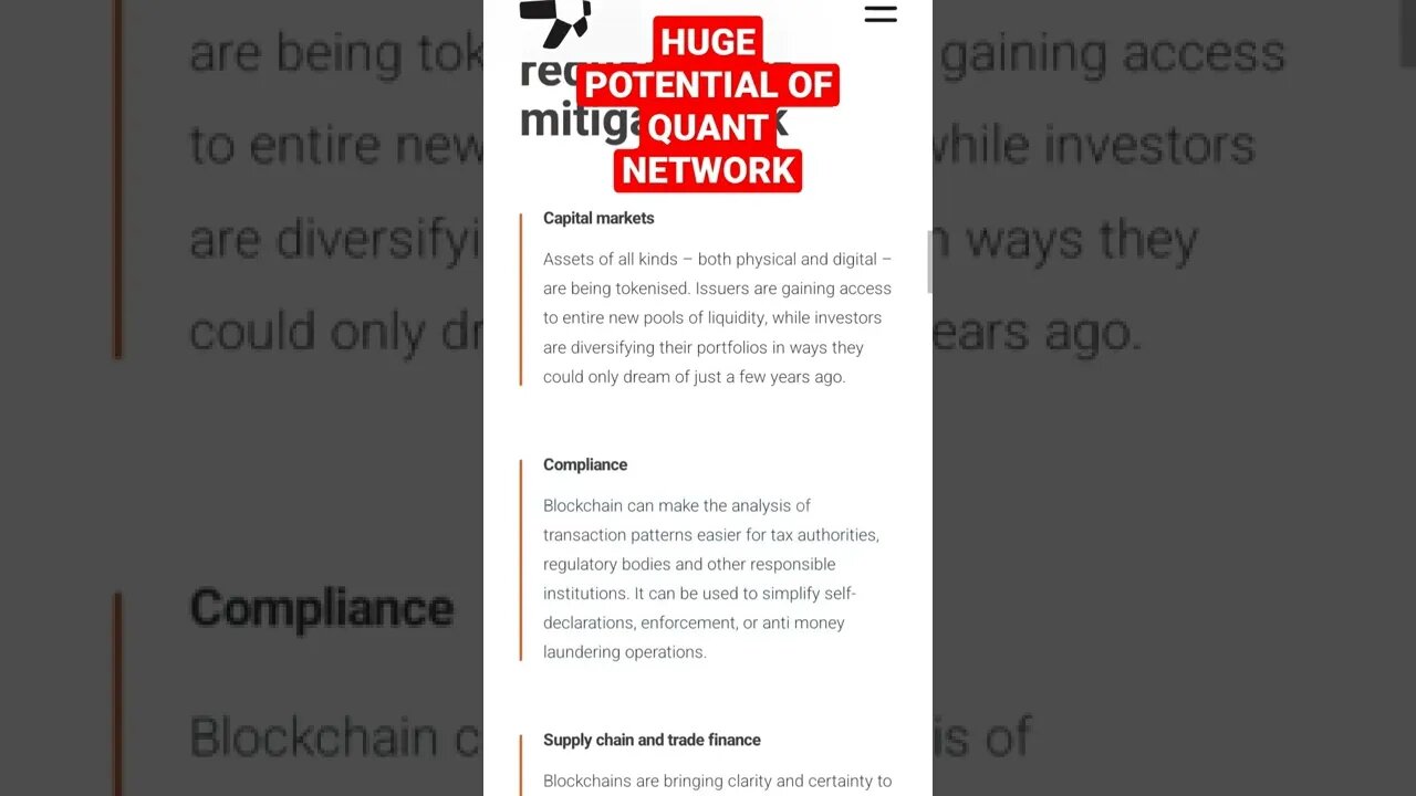 QUANT NETWORK TOKEN POTENTIAL #quantnetwork #quant #interoperability #cryptoinvesting