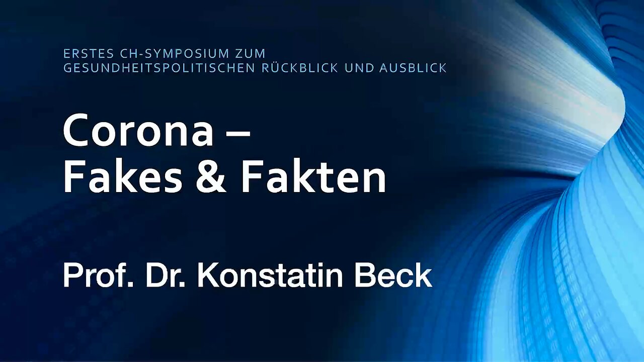 Prof. Dr. Konstantin Beck, Gesundheitsoekonom, am 1. CH-Symposium - Sa, 6. April 2024