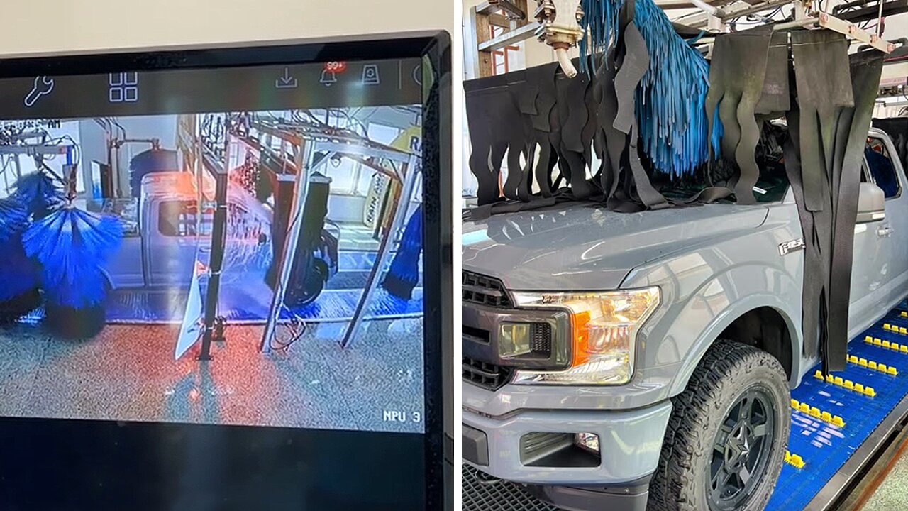 Car wash brush smashes windshield of man’s truck