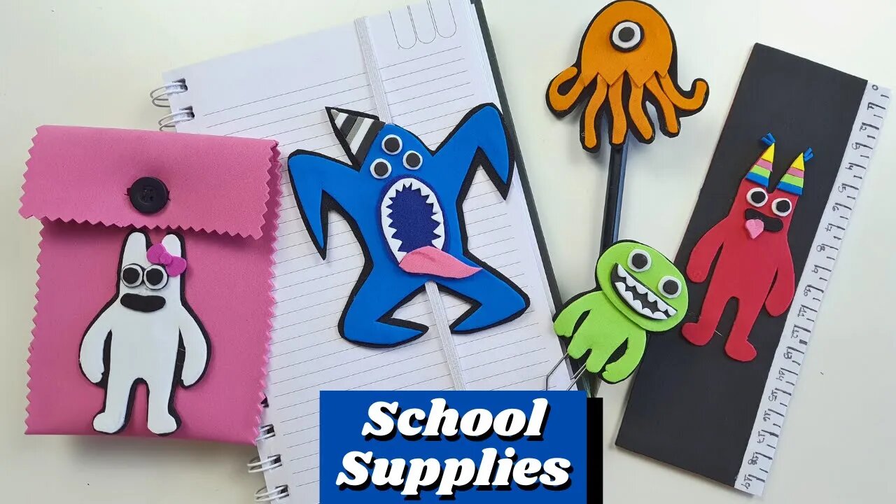 DIY - How To - Customize Your Own Garten of Ban Ban School Supplies