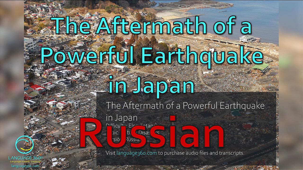 The Aftermath of a Powerful Earthquake in Japan: Russian