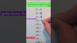 perfect square roots