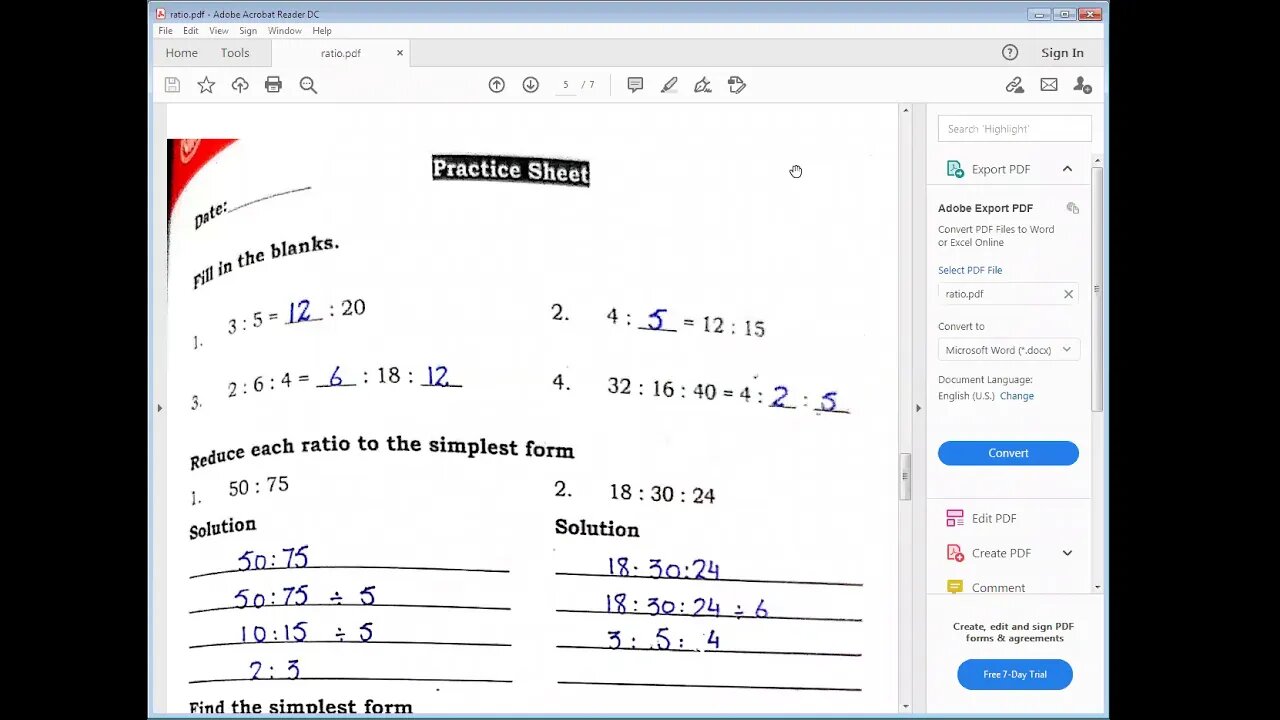 Maths A Class 5 04 01 2021
