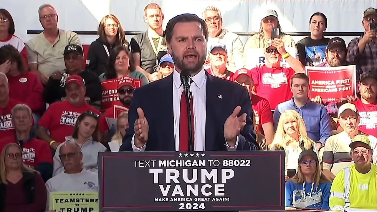 DISGRACEFUL MEDIA! Vance compares 2020 Ballot vs BLM Riots - MI rally