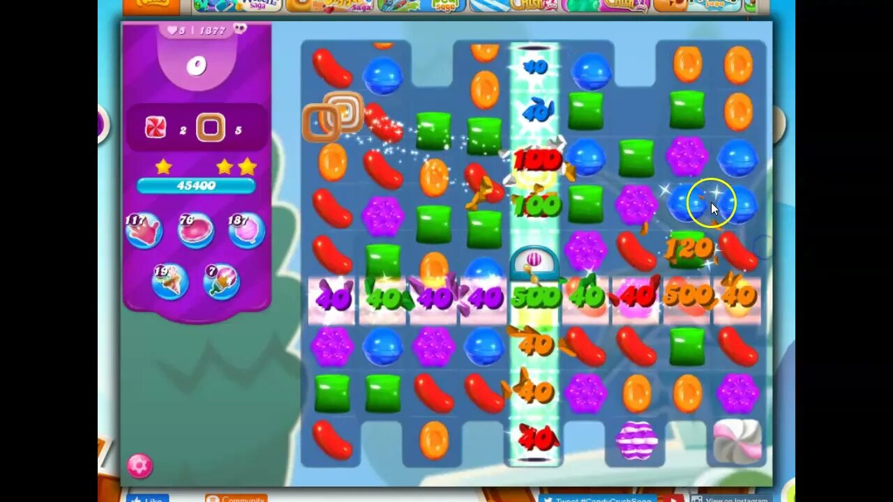 Candy Crush Level 1877 Talkthrough, 31 Moves 0 Boosters, Information about Bubblegum Pop