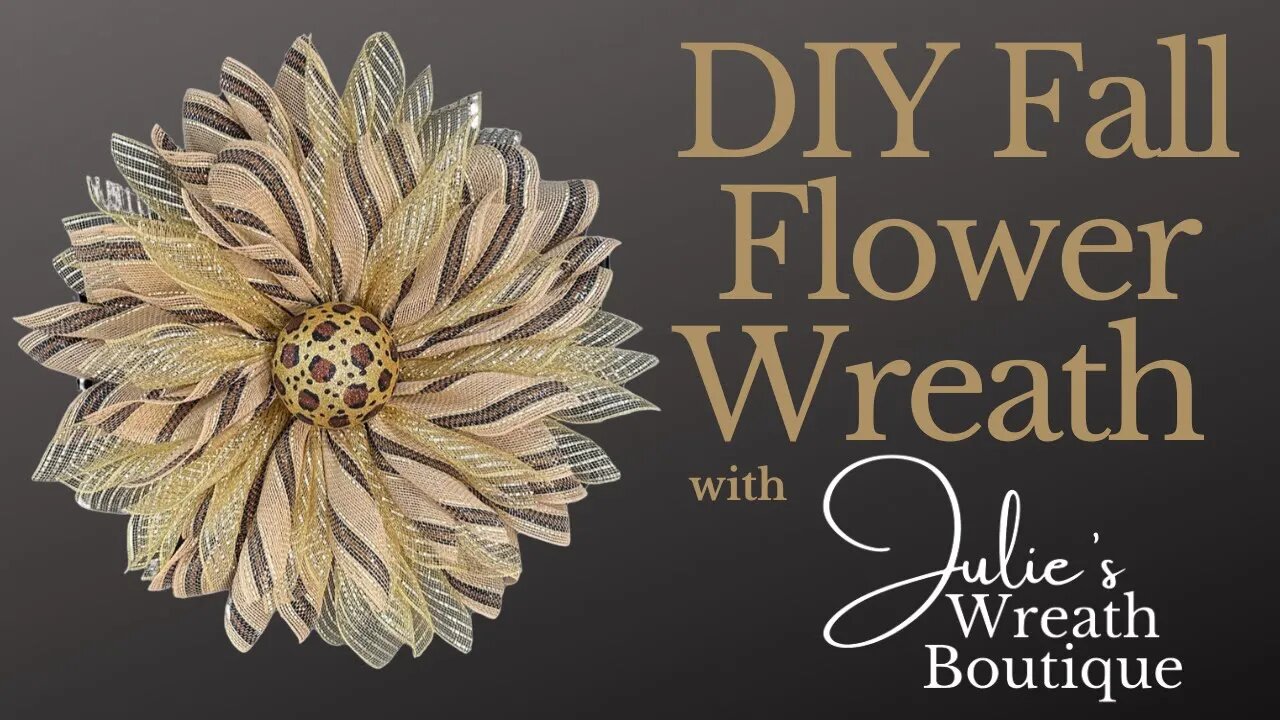 New Fall Flower Wreath Tutorial | Make an Easy Wreath for Your Front Door | Make a Fall Wreath