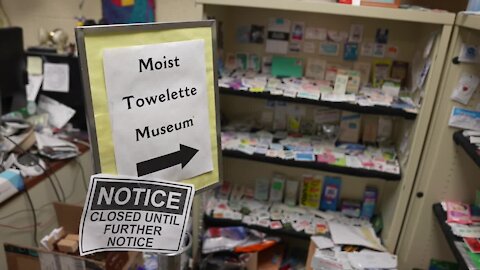 "Moist towelette museum" has over 1,000 wipes