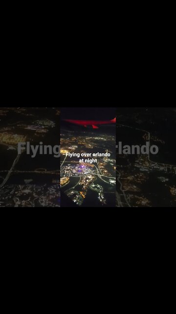 flying over orlando at night