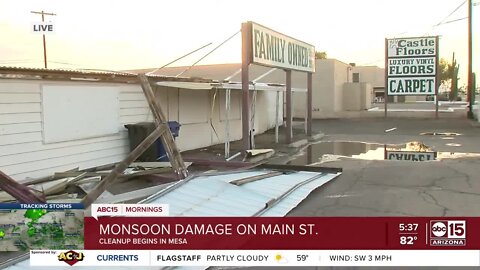 Monsoon storms leave damage in Mesa, Gilbert area