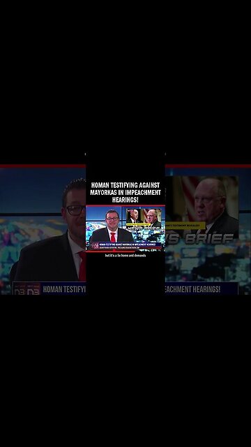 ~ Homan Testifying Against Mayorkas In Impeachment Hearings! ~