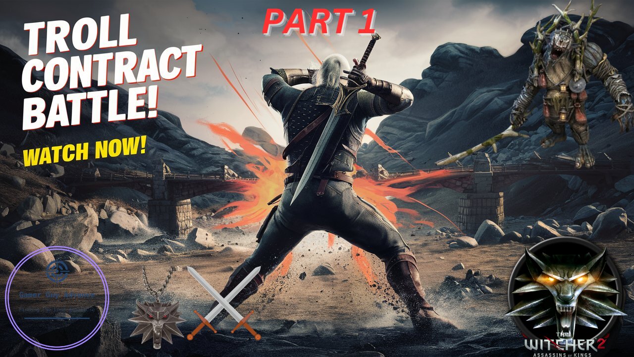 ⚔️ Witcher 2: Troll Trouble Part 1 - Epic Showdown Begins! 🐲| #witcher2 #gameplay #walkthrough