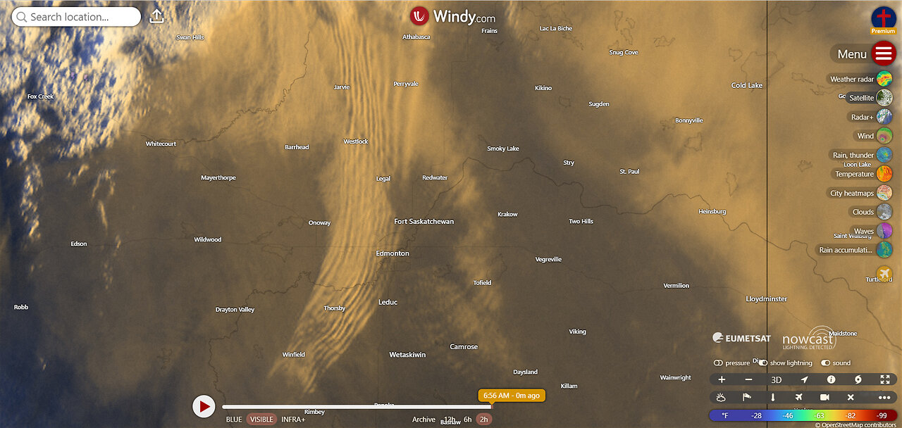 Unusual Frequency Waves in the Smoke over Canada! There is literally Millions of Acres burning