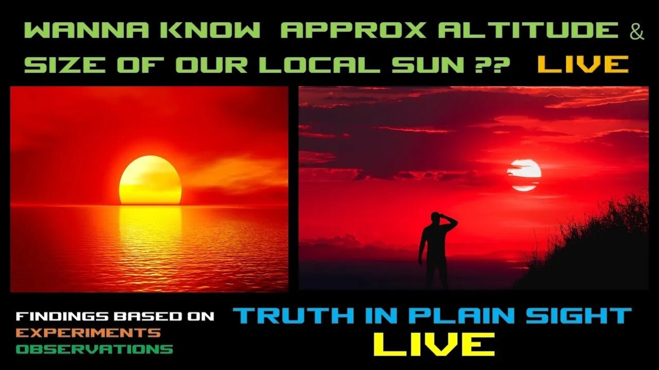 Wanna Know The Approx Altitude & Size Of Our Local Sun LIVE