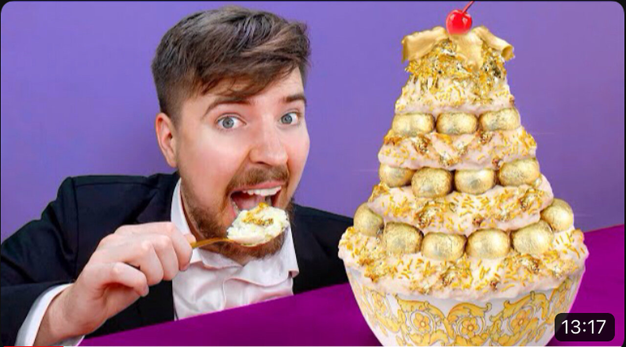 I Ate $100,000 Golden Ice Cream ! MrBeast