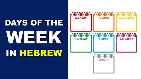 Learn How to Say the Days of the Week in Hebrew | Torah Menorah