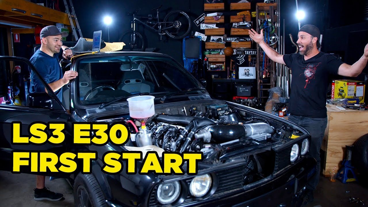 LS Swapped E30 ⁄⁄ First Start (and NASTY interior surprise)