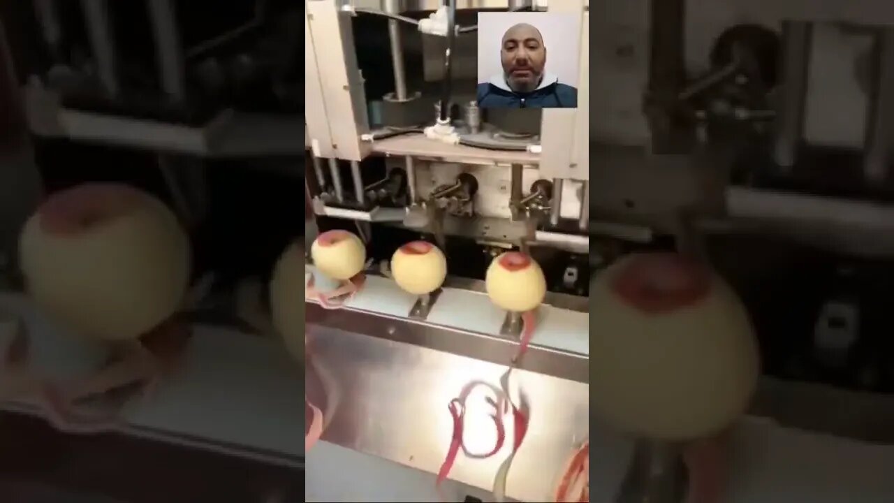 ماكينة تقشير التفاح وتقطيعة اوتوماتيك || ولا اروع || #shorts ♥️