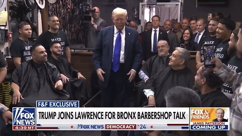 Trump joins Fox News at NYC Barbershop hit hard by inflation (October 21, 2024)