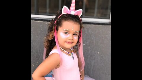 MINHA NOVA FANTASIA [ COSPLAY ] Unicórnio - Dressed like a unicorn #shorts #linda #bebe