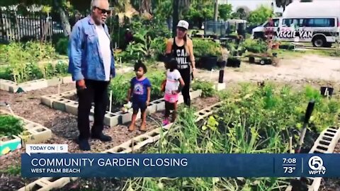 Community garden closing in West Palm Beach