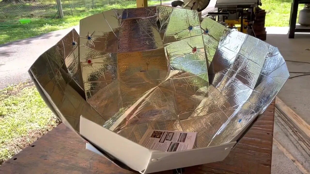 assembling the Haines solar cooker