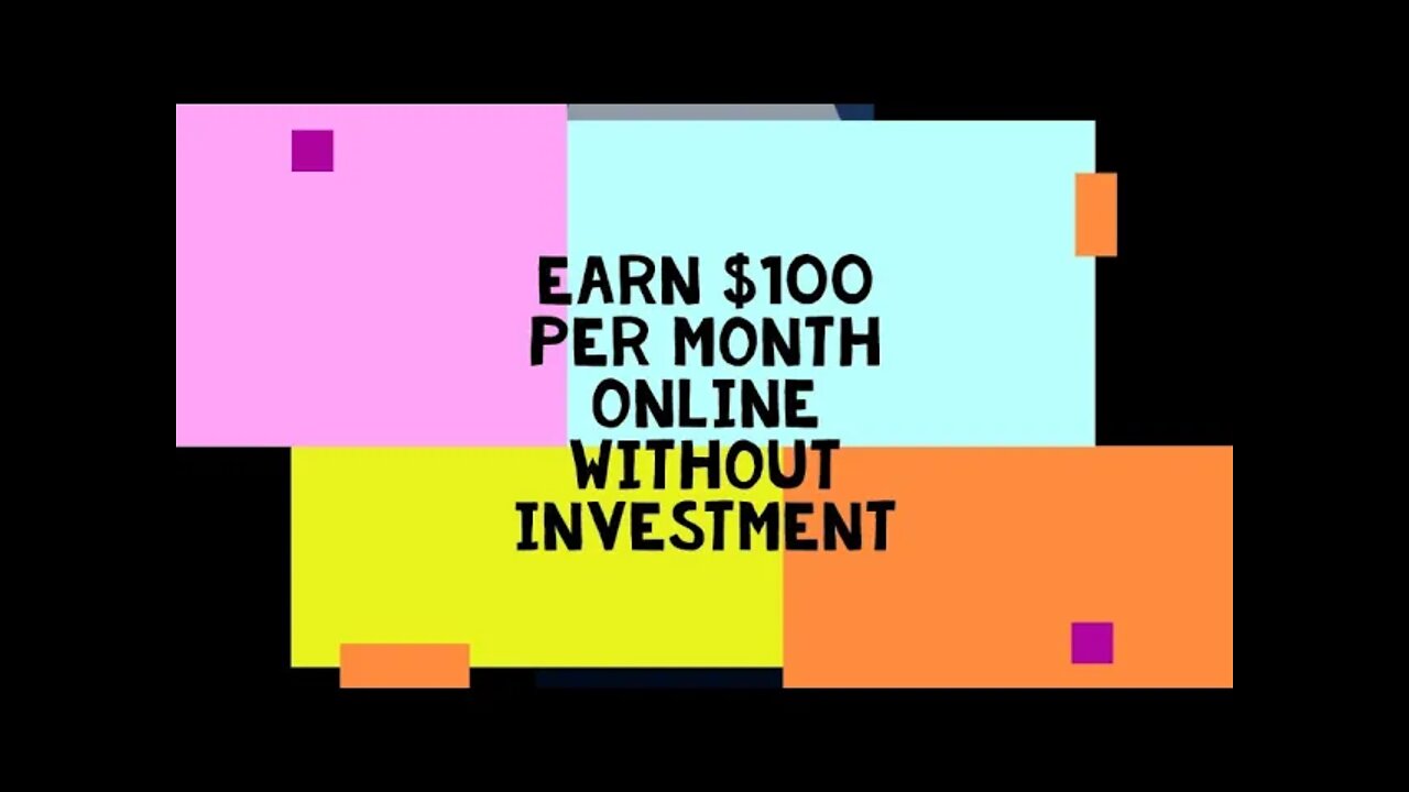 ❗️How to make $100 dollars a month online without any investment. WORK💯%