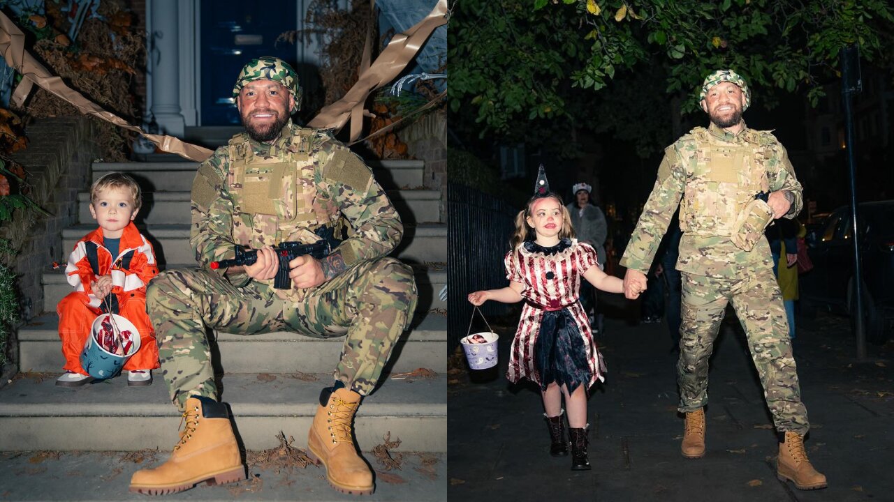 Conor McGregor Goes Trick-or-Treating with His Kids on Halloween 2024