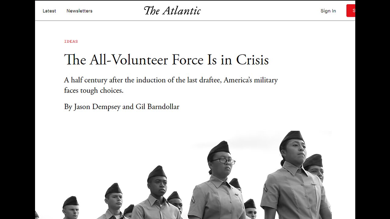 U.S. MILITARY SHRINKING WITH ONLY 23% OF CITIZENS QUALIFIED FOR ENLISTMENT