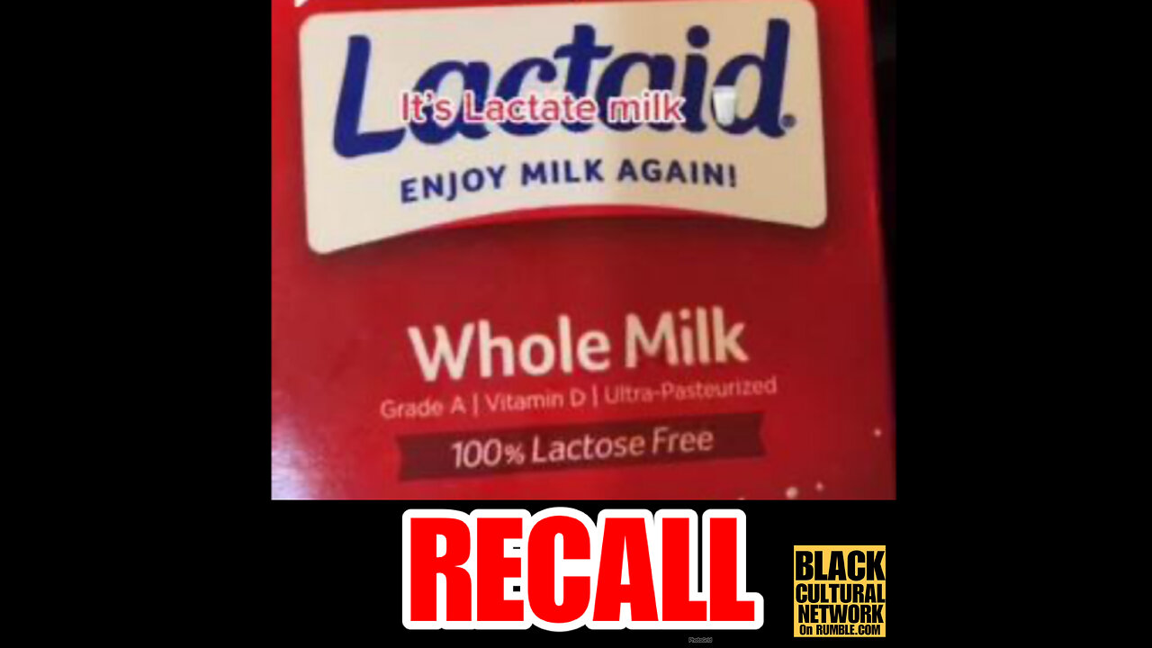 BCN #83 Lactaid Milk recalled in 27 states due to trace amounts of almonds