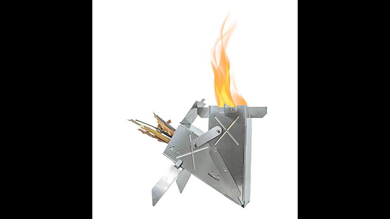 Vire Stove - Portable & Foldable Outdoor Wood Burning Rocket Stove Survival or Emergency Gear...