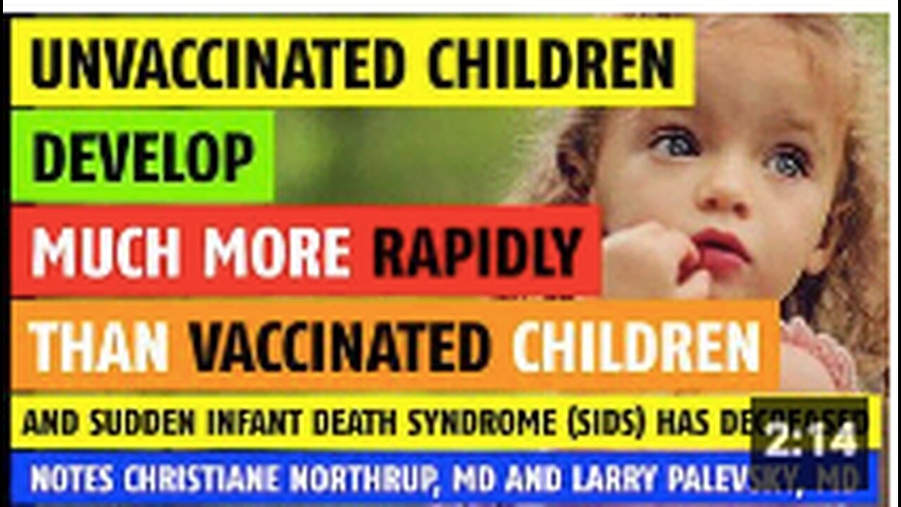 Unvaccinated children develop much more rapidly than vaccinated children