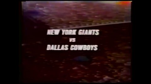 1971-10-11 New York Giants vs Dallas Cowboys