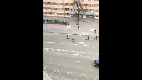 Ukrainian Military On Scooters
