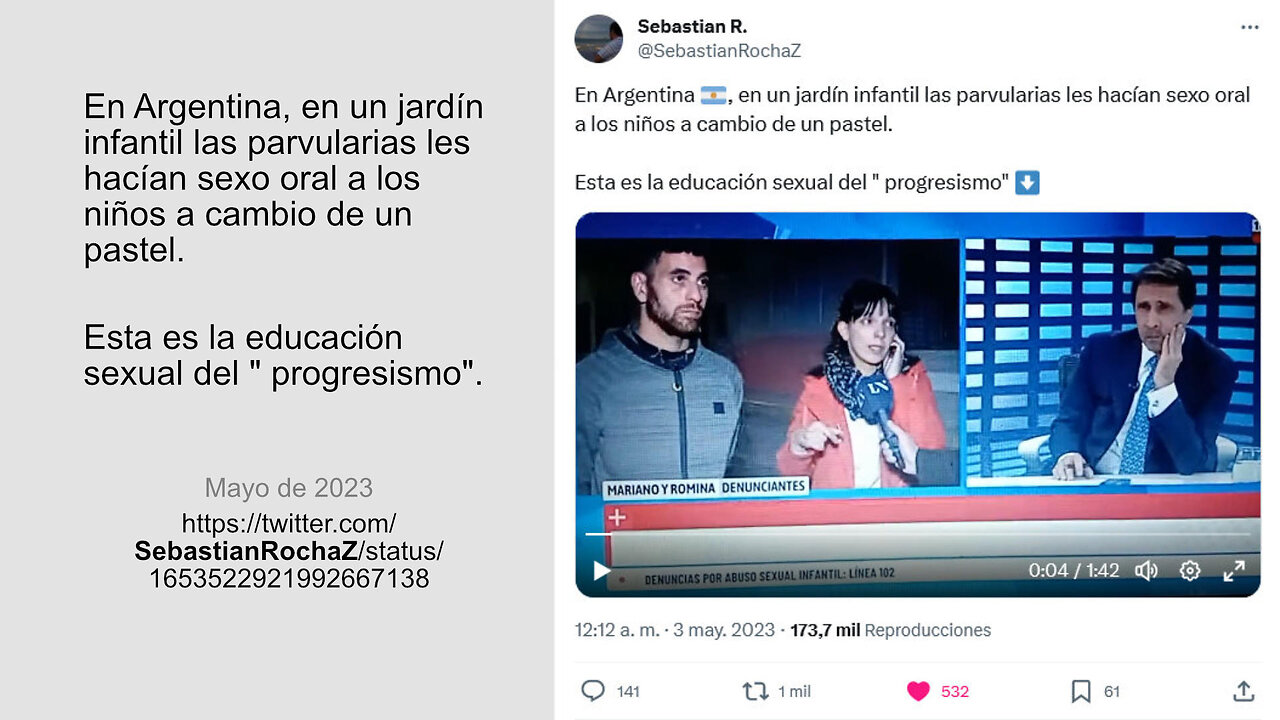 En Argentina, parvularias les hacían sexo oral a los niños a cambio de un pastel.